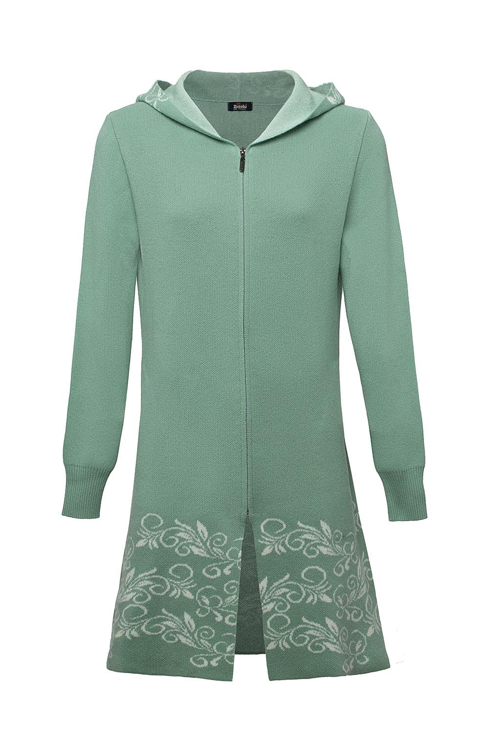 Zisuki Ženski mantil sa kapuljačom, Zeleni