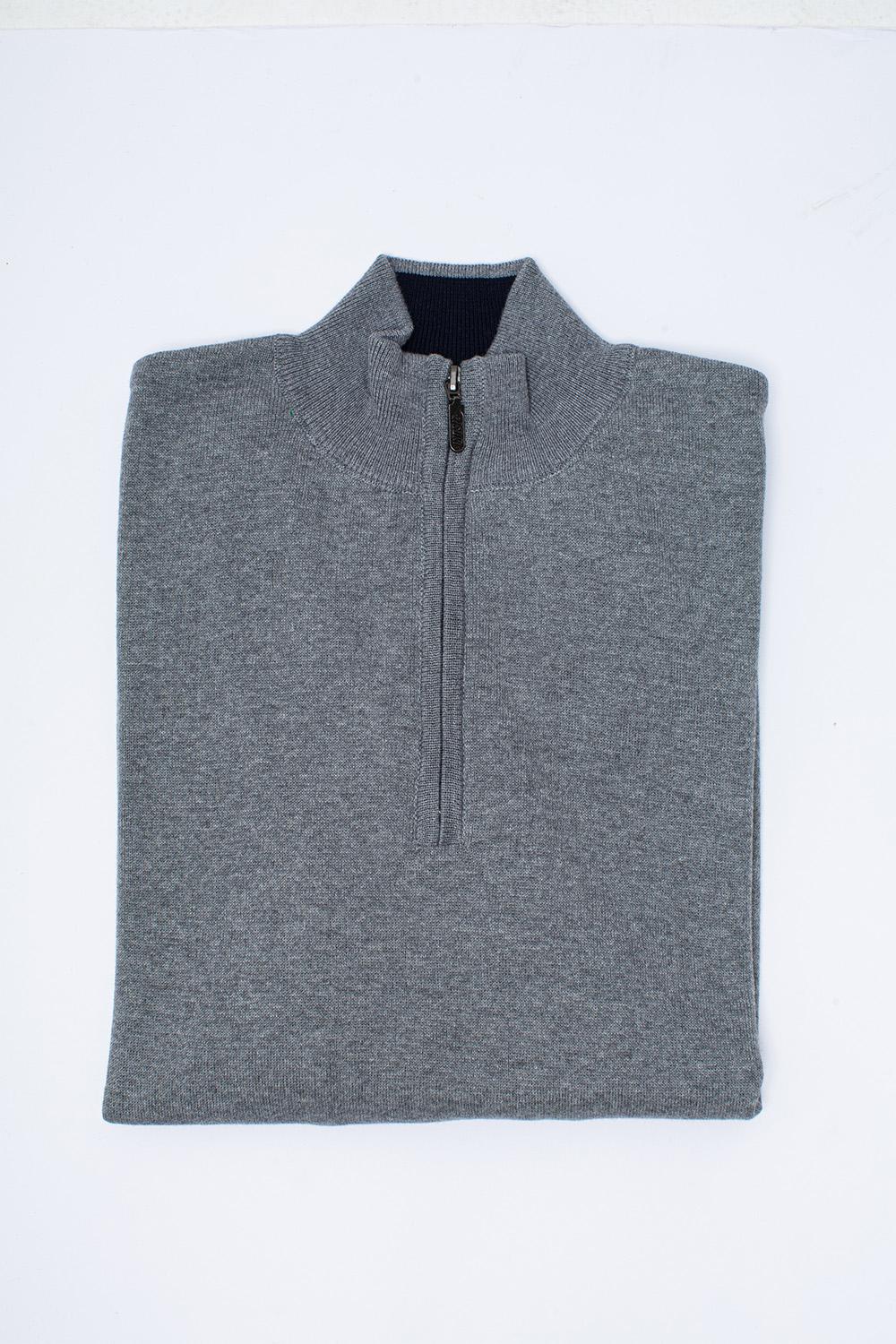 Zisuki Muški džemper sa zipom, Sivi