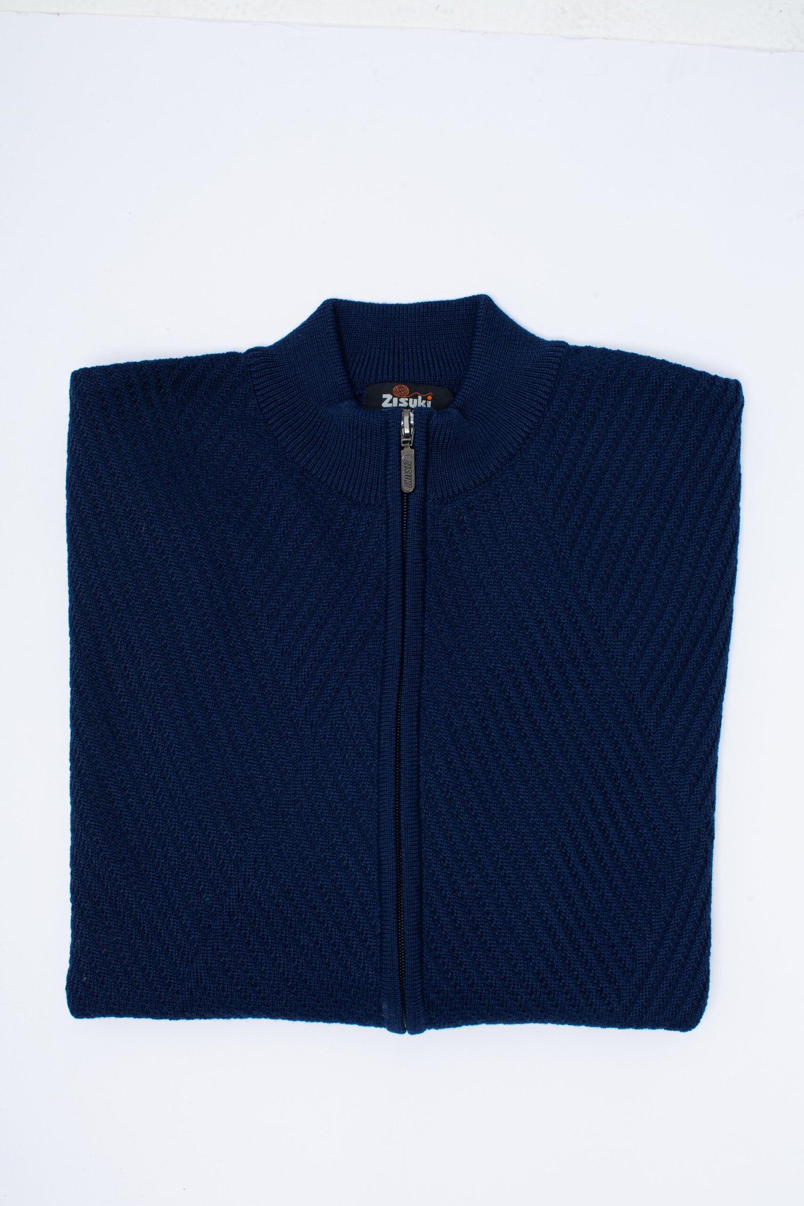 Zisuki Muški džemper sa zipom, Plavi