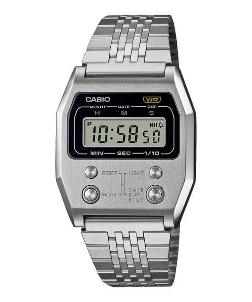 Casio Muški sat A1100D-1, Srebrno kućište, Srebrne boje