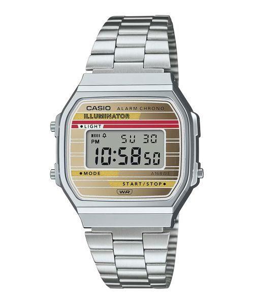 Casio Unisex sat A168WEHA-9A, Kvarcni mehanizam, Šareno kućište, Srebrni