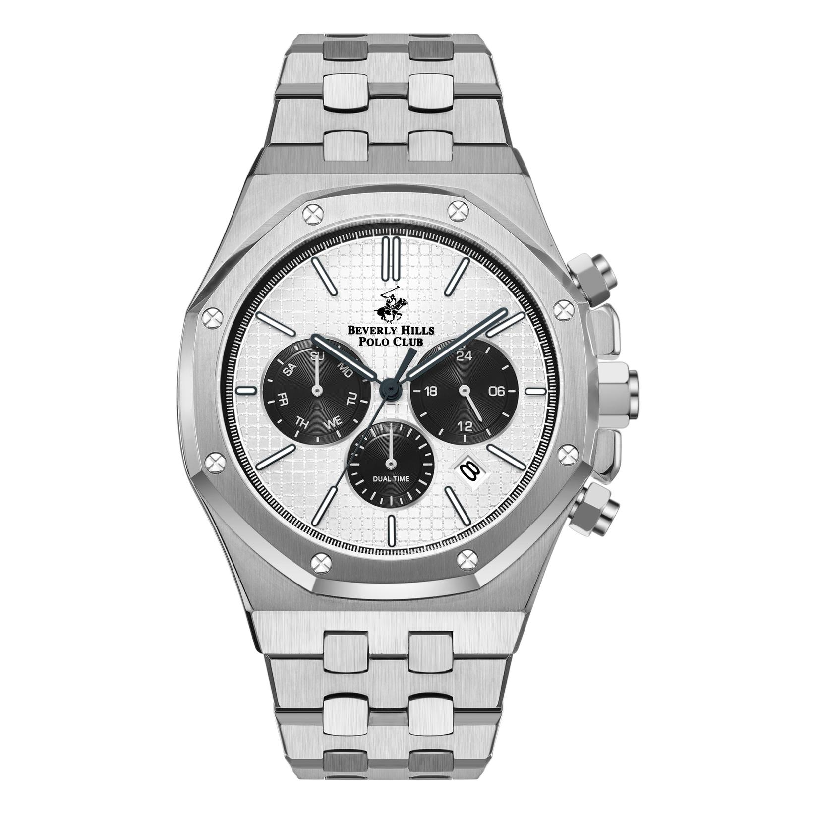 Beverly Hills Polo Club Muški sat BP3051X.330, Srebrno kućište, Srebrne boje