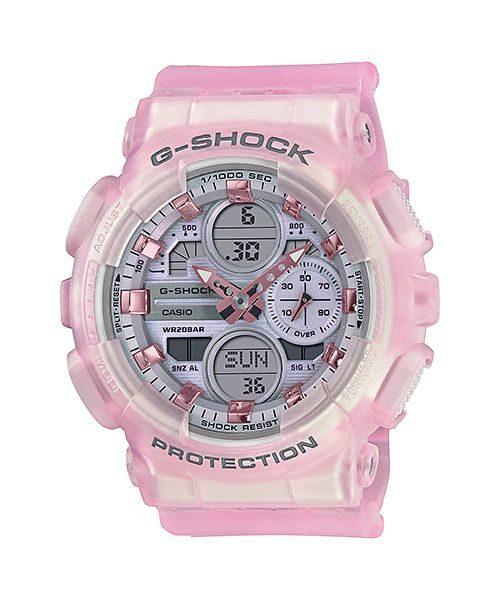 Casio Ženski sat GMA-S140NP-4A, Sivo kućište, Roze