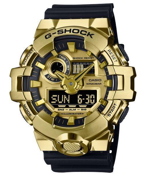 Casio Muški sat GM-700G-9A, Kućište zlatne boje, Crni