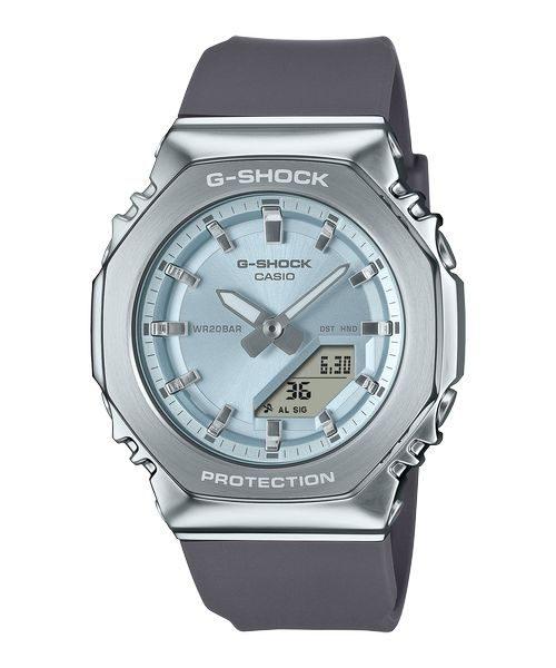 Casio Ženski sat GM-S2110-2A, Svetloplavo kućište, Sivi
