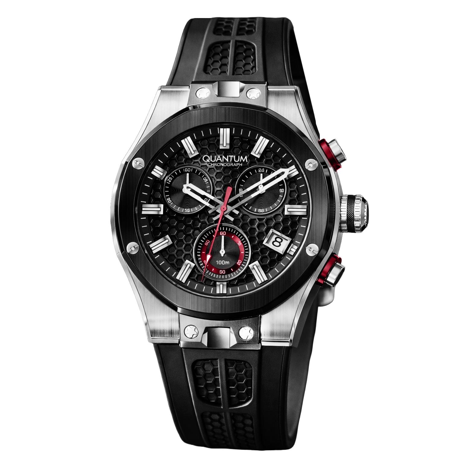 Quantum Muški sat HNG1230.351, Crno kućište, Crni