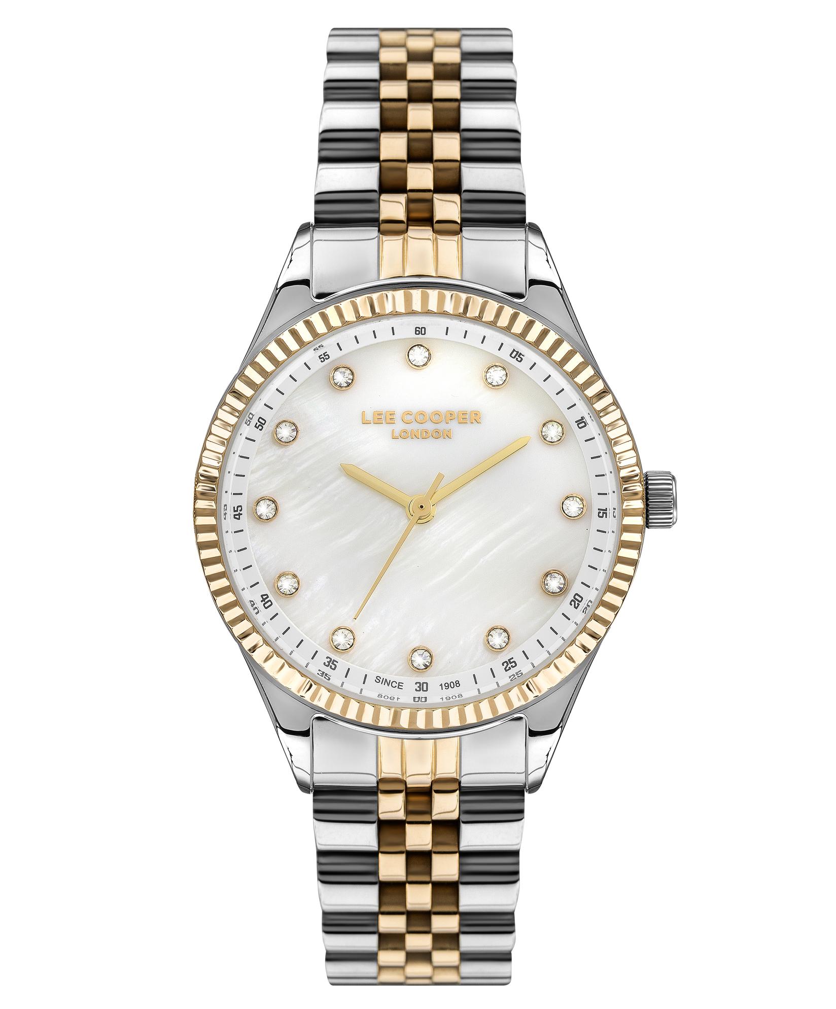 Lee Cooper Ženski sat LC07310.220, Kućište boje slonovače, Šareni