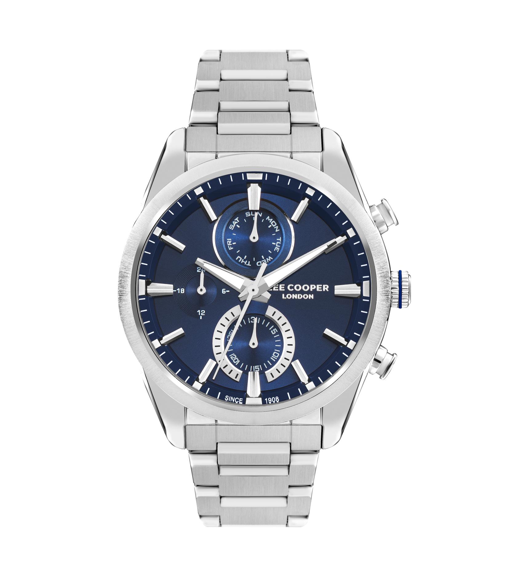 Lee Cooper Muški sat LC07947.390, Teget kućište, Srebrne boje