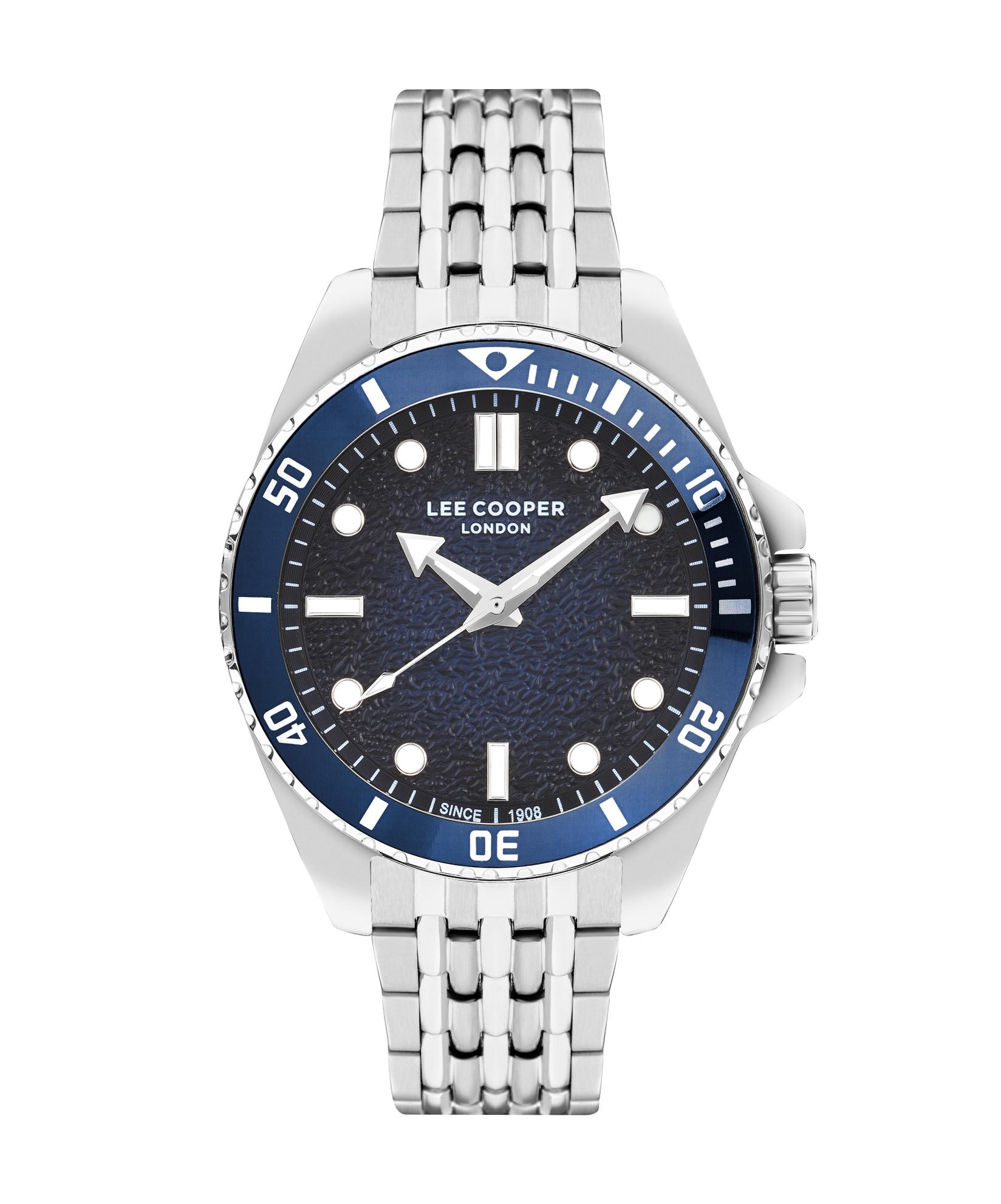 Lee Cooper Muški sat LC07954.390, Teget kućište, Srebrne boje