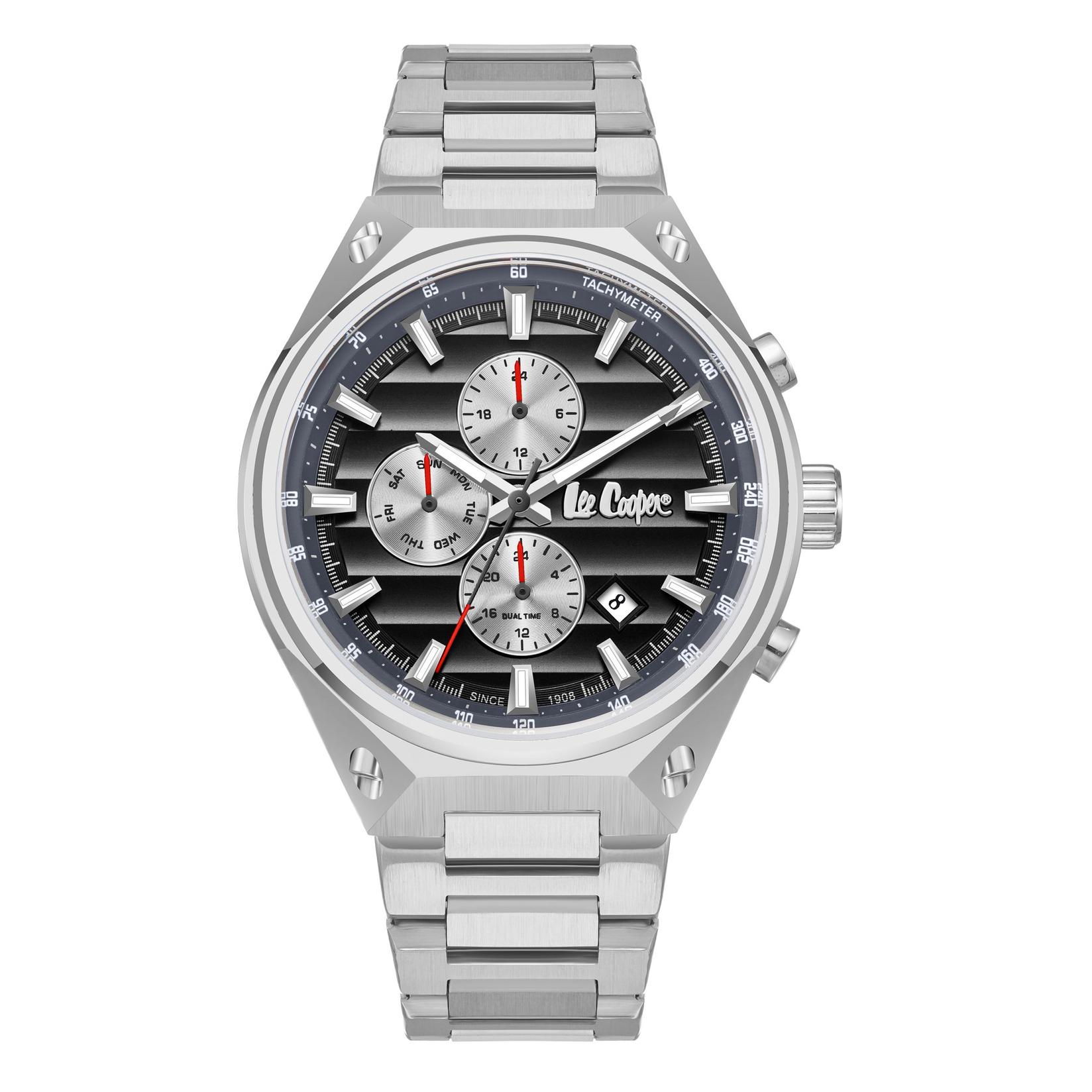 Lee Cooper Muški sat LC08026.360, Sivo kućište, Srebrne boje