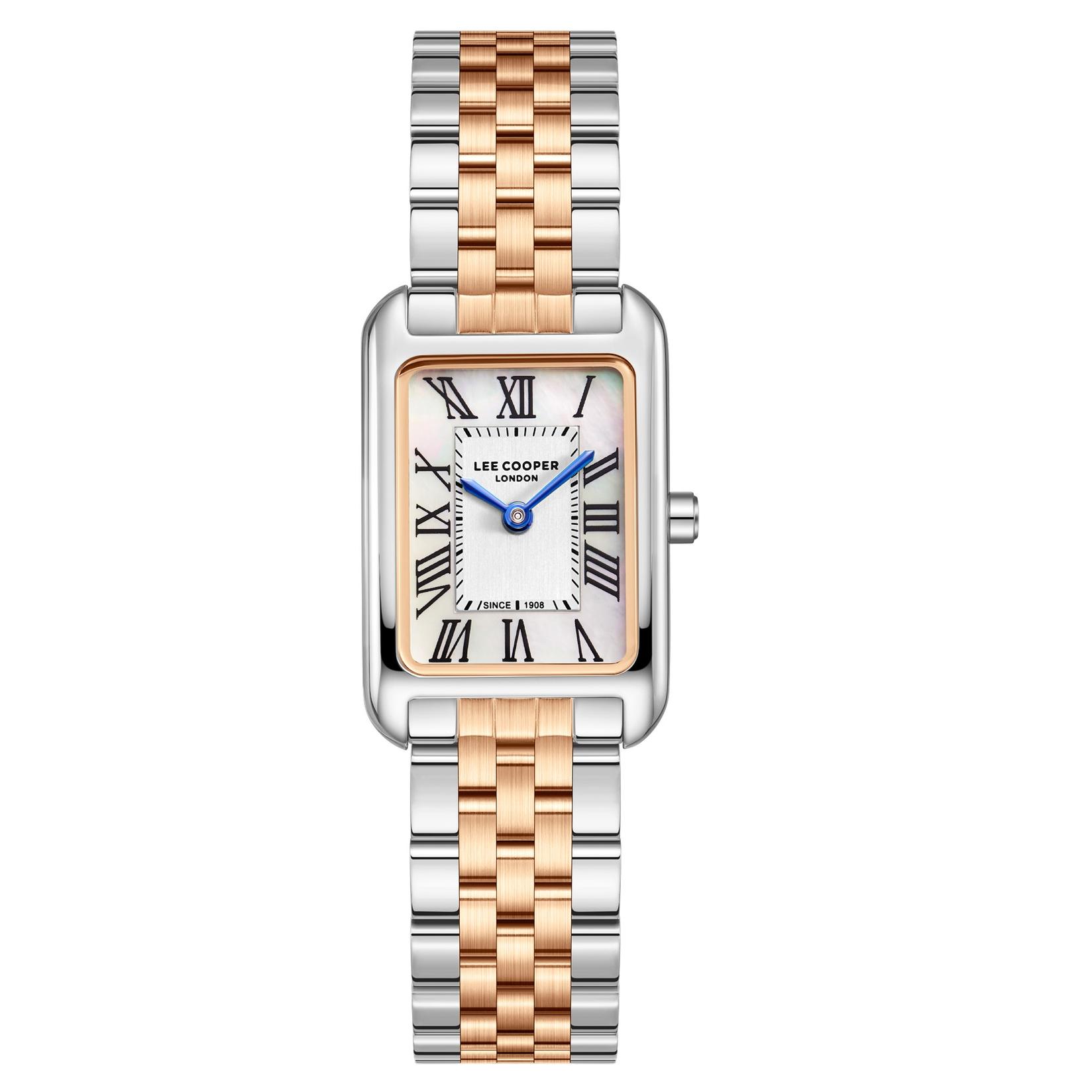 Lee Cooper Ženski sat LC08135.520, Sedefasto kućište, Srebrno-rose gold
