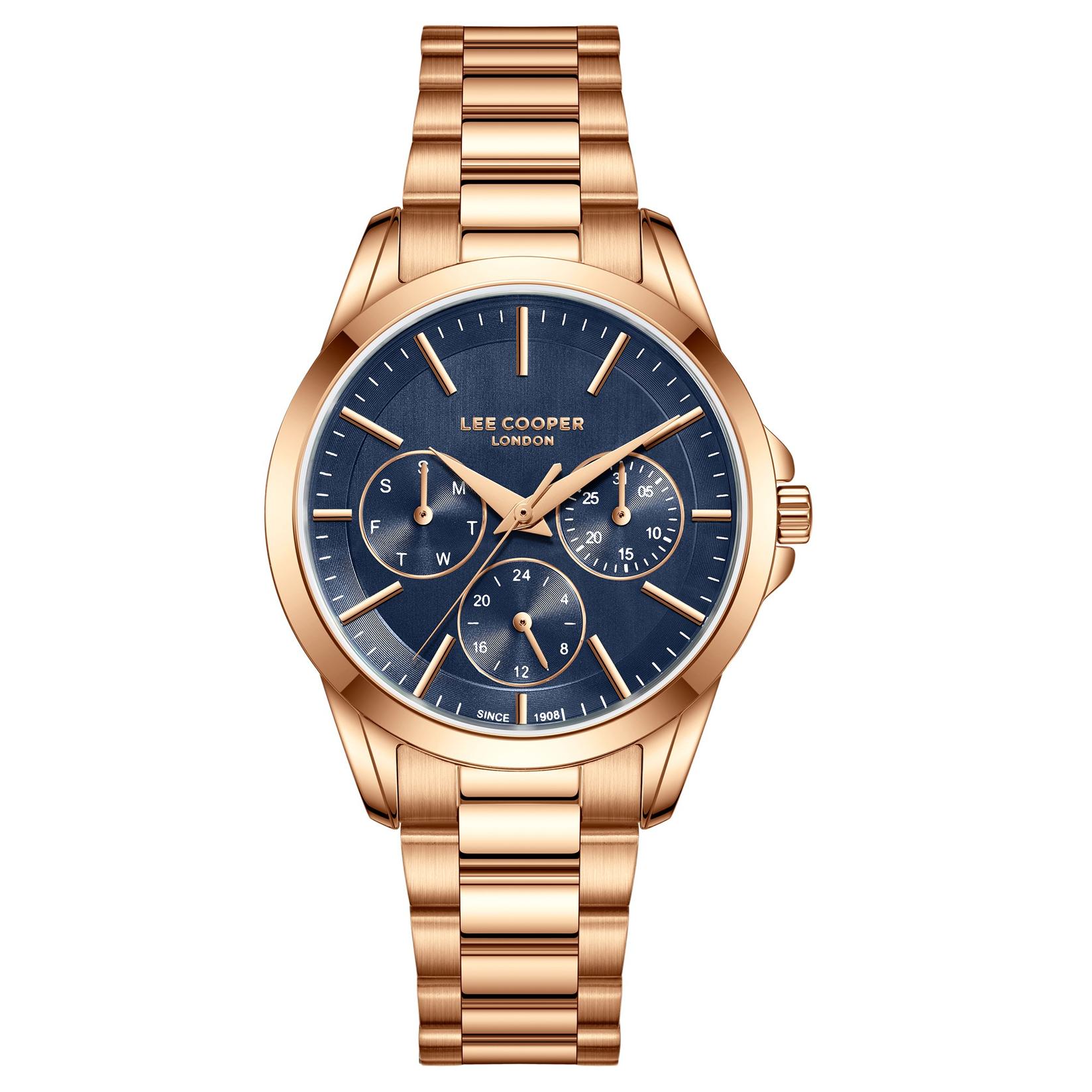 Lee Cooper Ženski sat LC08141.590, Teget kućište, Rose gold