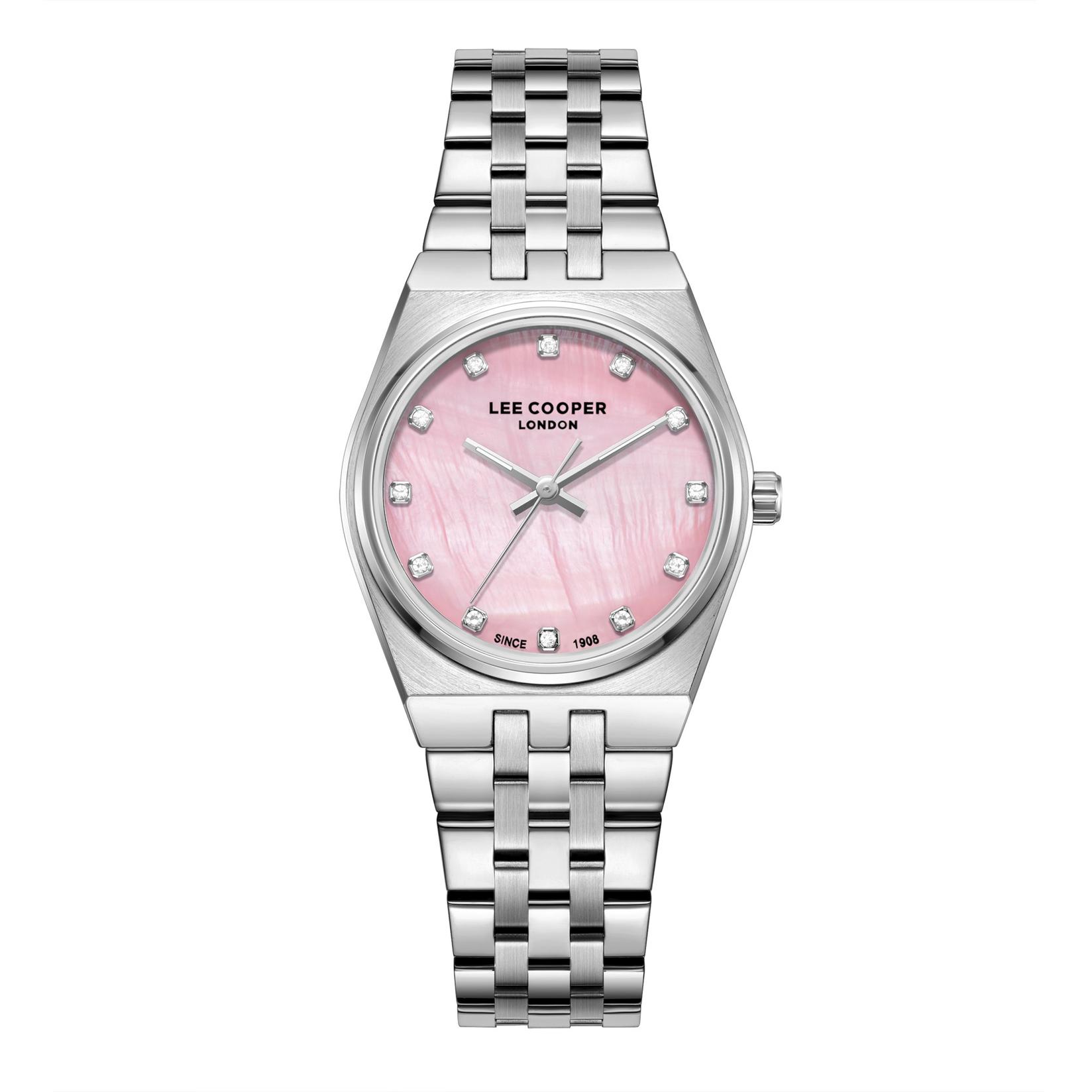 Lee Cooper Ženski sat LC08204.380, Roze kućište, Srebrne boje