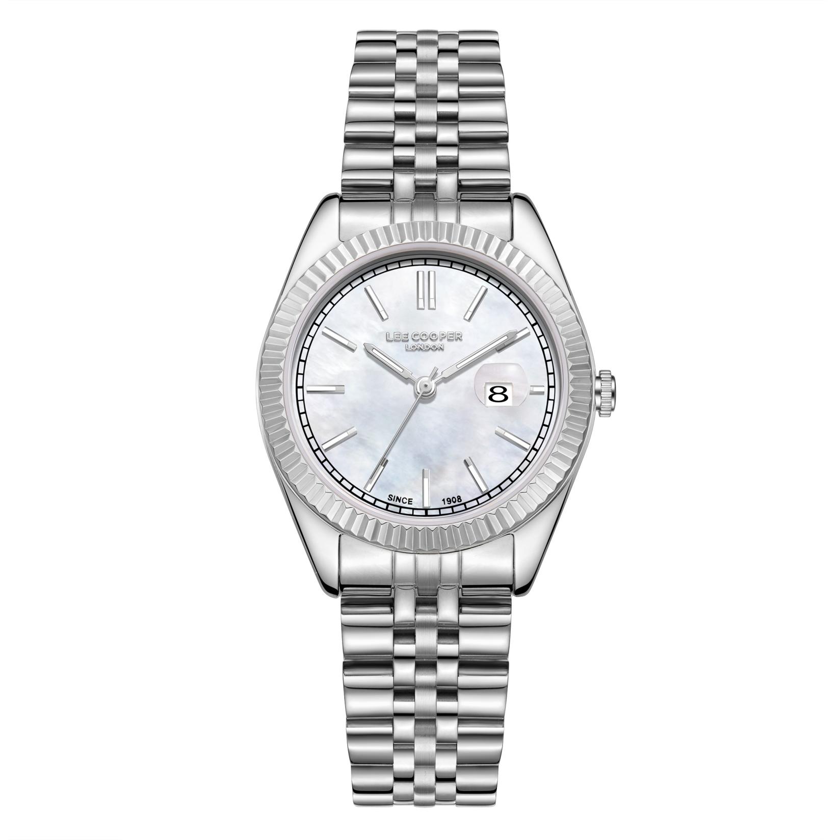 Lee Cooper Ženski sat LC08210.320, Kućište boje slonovače, Srebrne boje