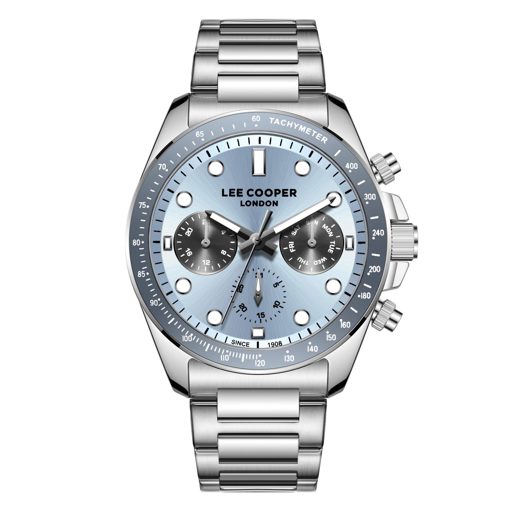 Lee Cooper Muški sat LC08215.300, Plavo kućište, Srebrne boje