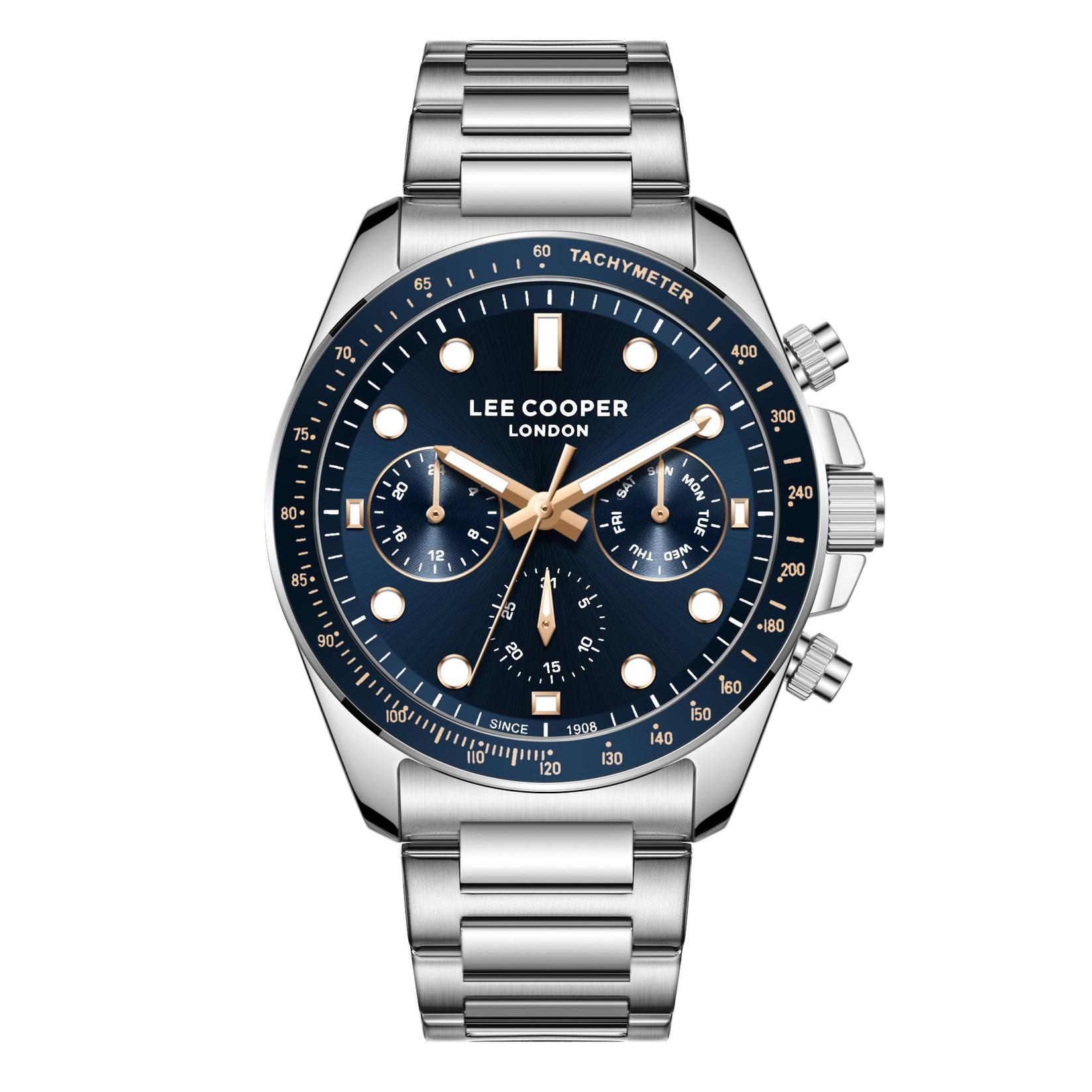 Lee Cooper Muški sat LC08215.360, Sivo kućište, Srebrne boje