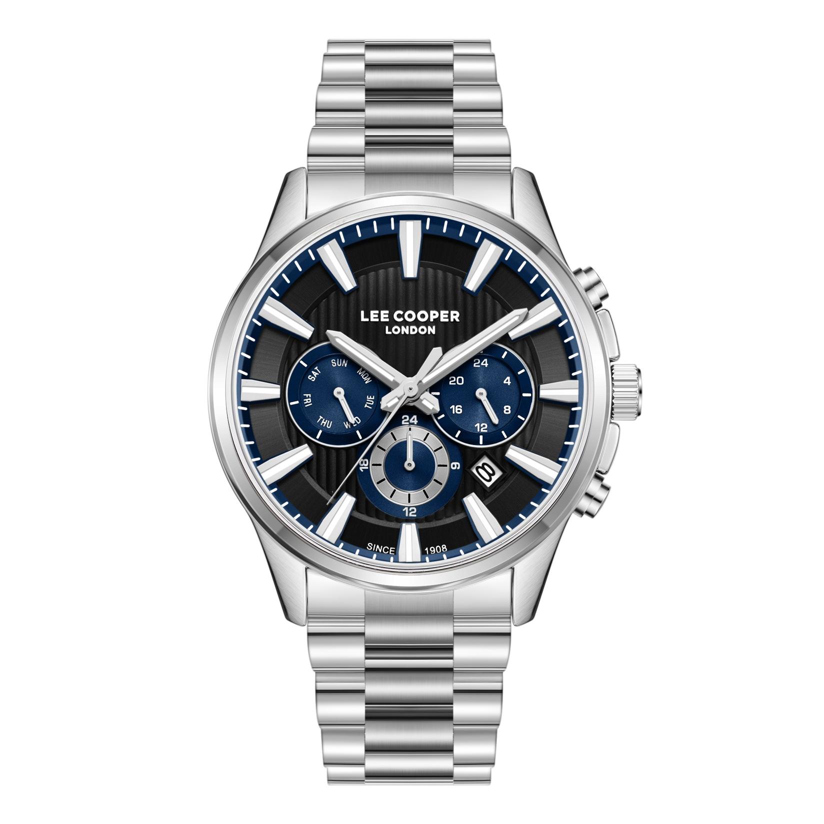 Lee Cooper Muški sat LC08216.390, Teget kućište, Srebrne boje