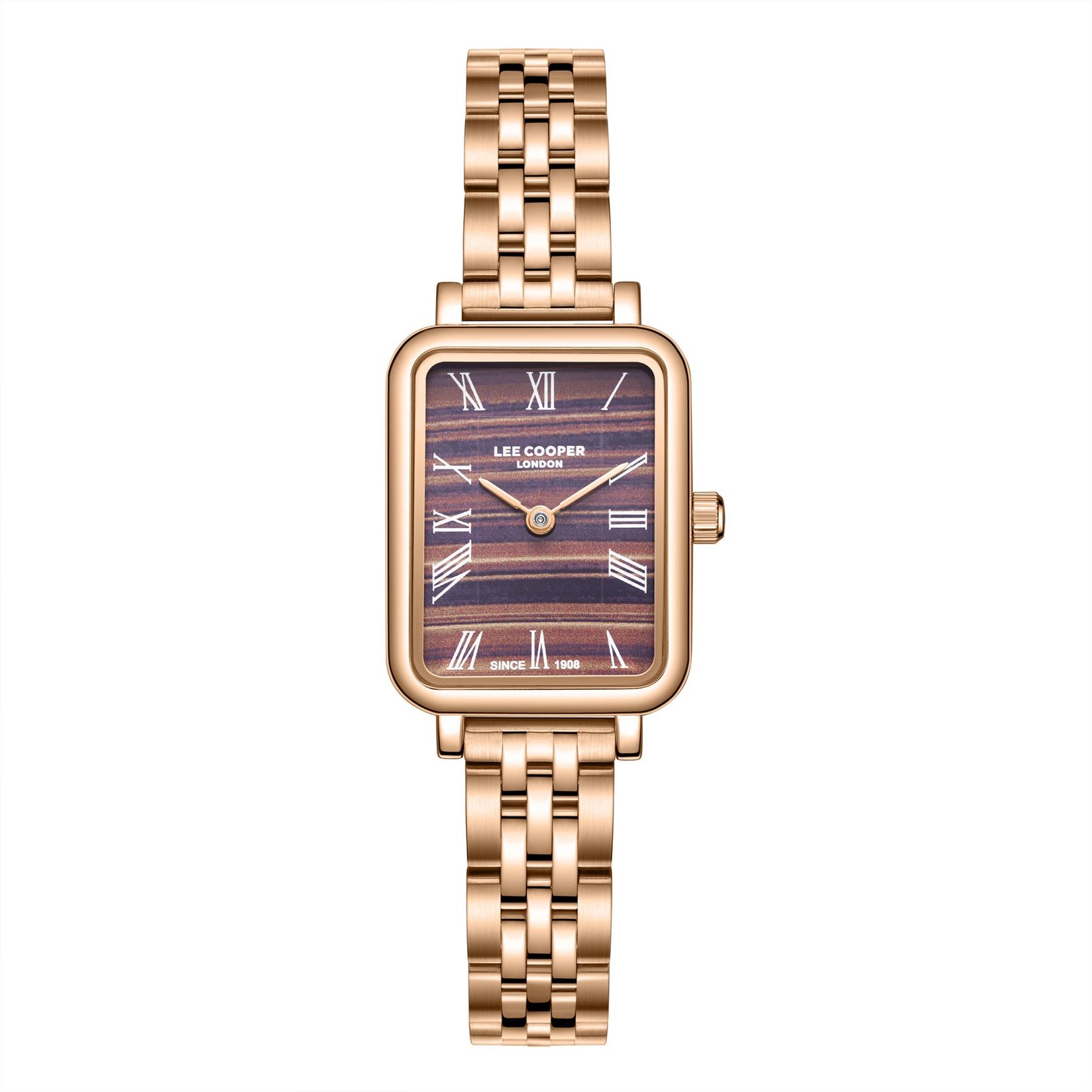 Lee Cooper Ženski sat LC08232.440, Braon kućište, Rose gold
