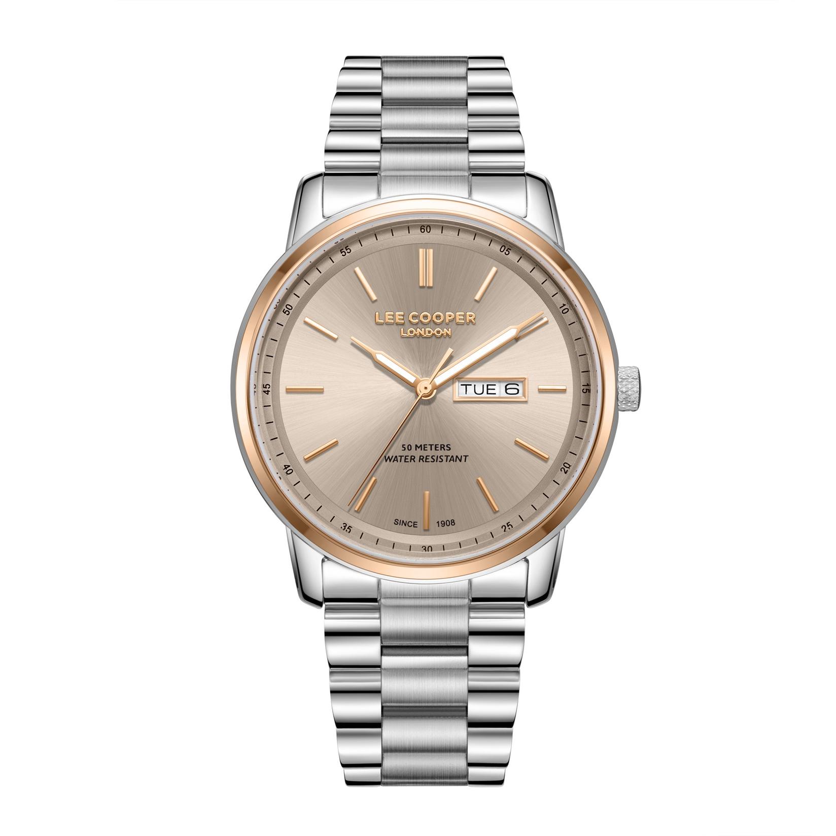 Lee Cooper Muški sat LC08236.570, Bež kućište, Srebrne boje