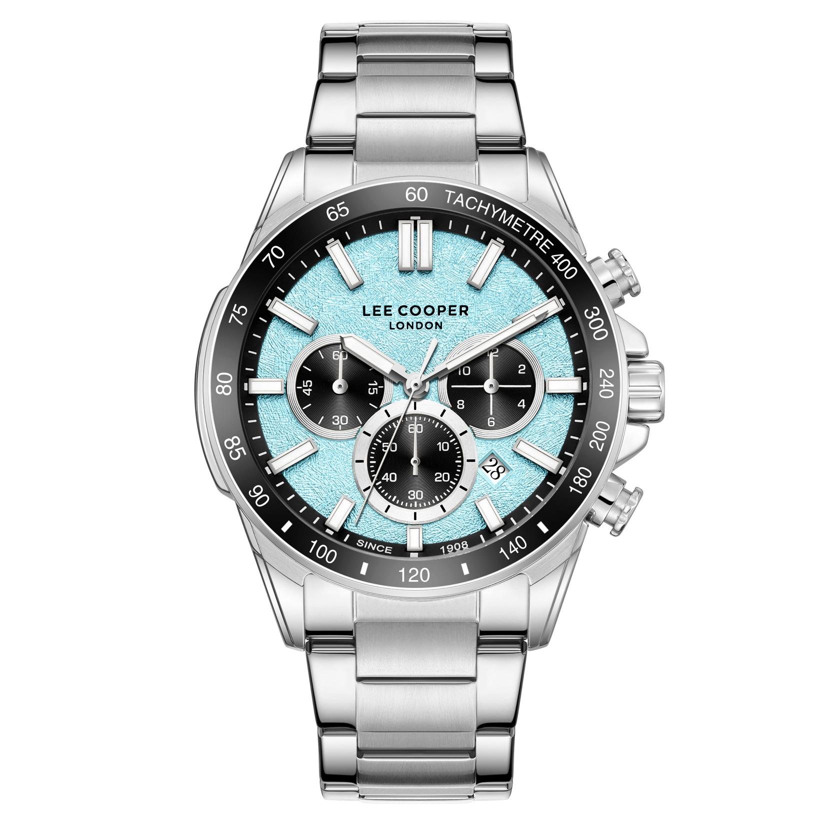 Lee Cooper Muški sat LC08240.300, Plavo kućište, Srebrne boje