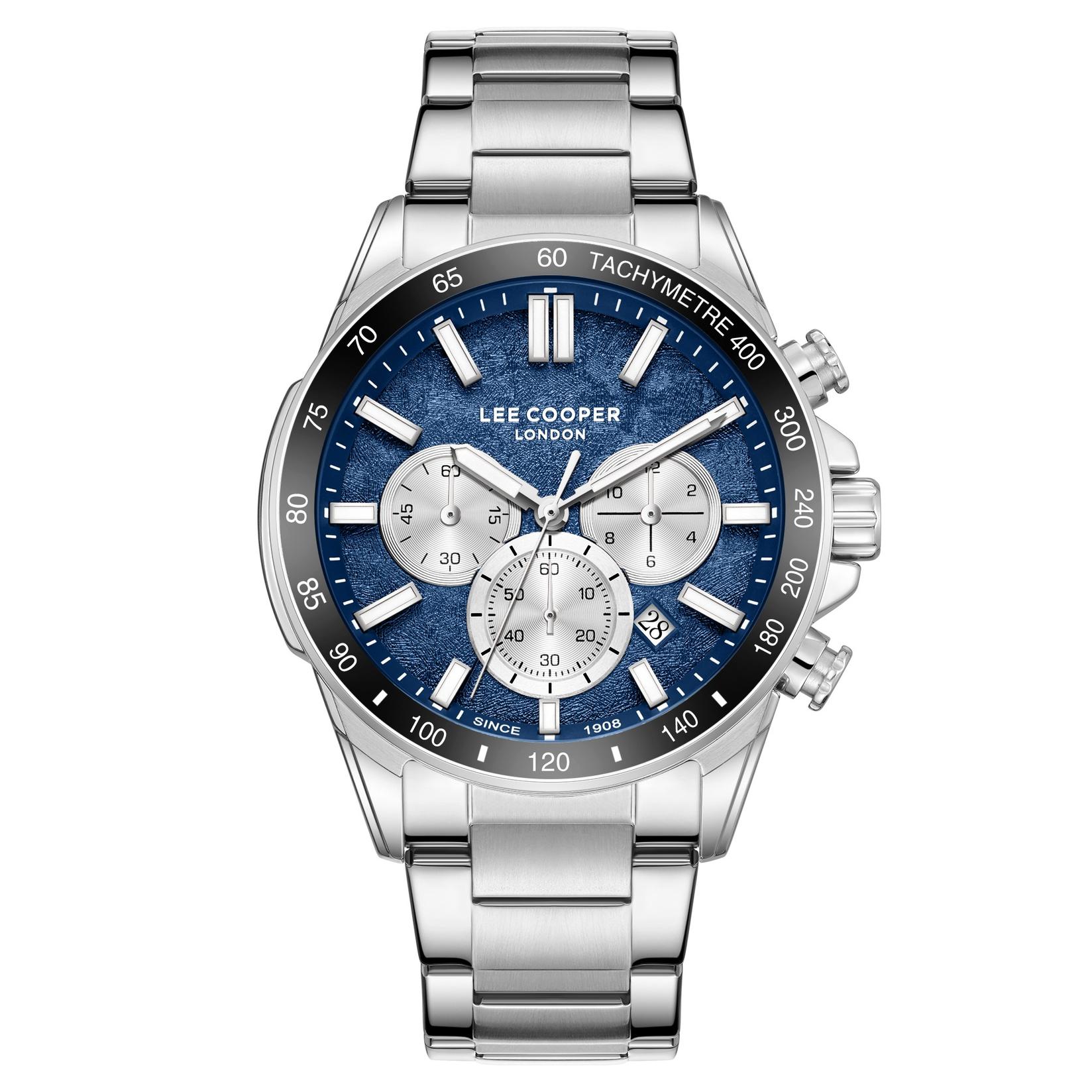 Lee Cooper Muški sat LC08240.390, Teget kućište, Srebrne boje