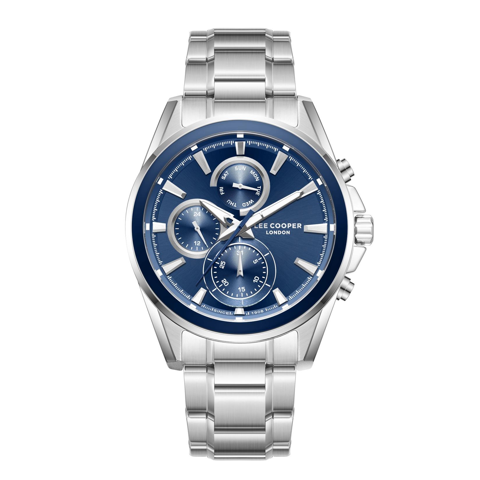 Lee Cooper Muški sat LC08249.390, Teget kućište, Srebrne boje