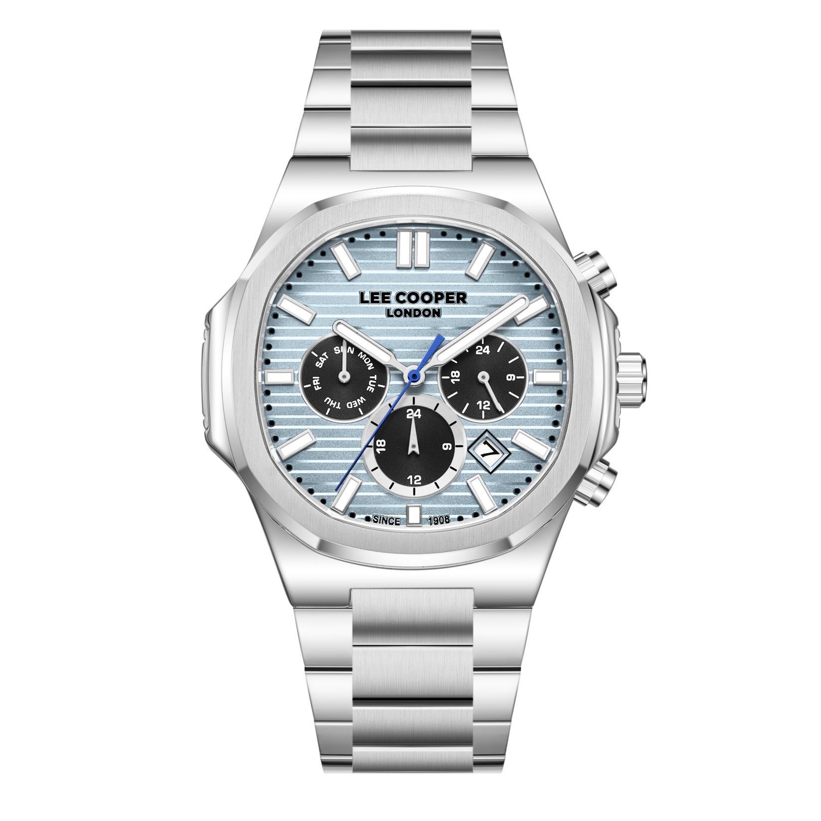 Lee Cooper Muški sat LC08272.300, Plavo kućište, Srebrne boje