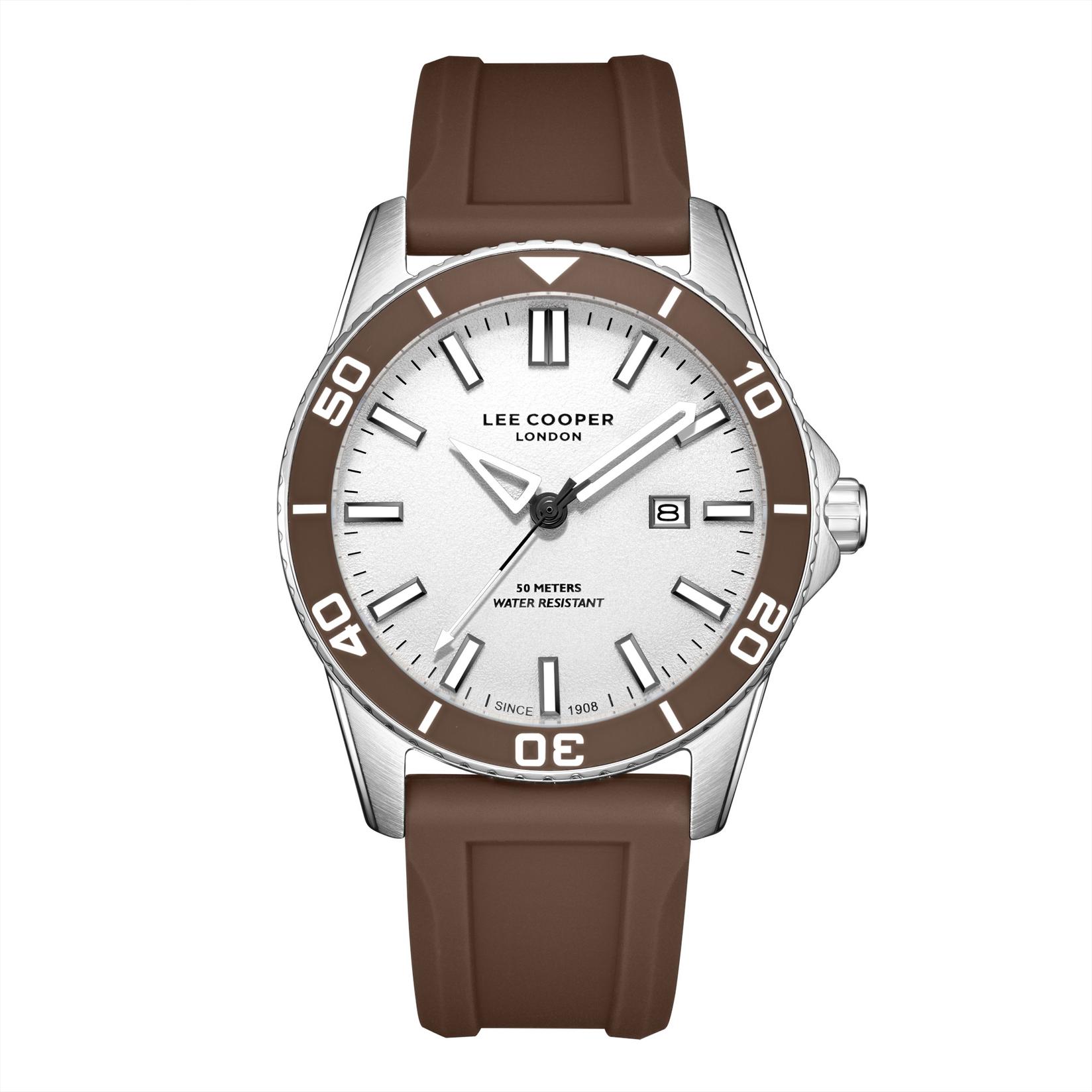 Lee Cooper Muški sat LC08278.362, Bež kućište, Braon