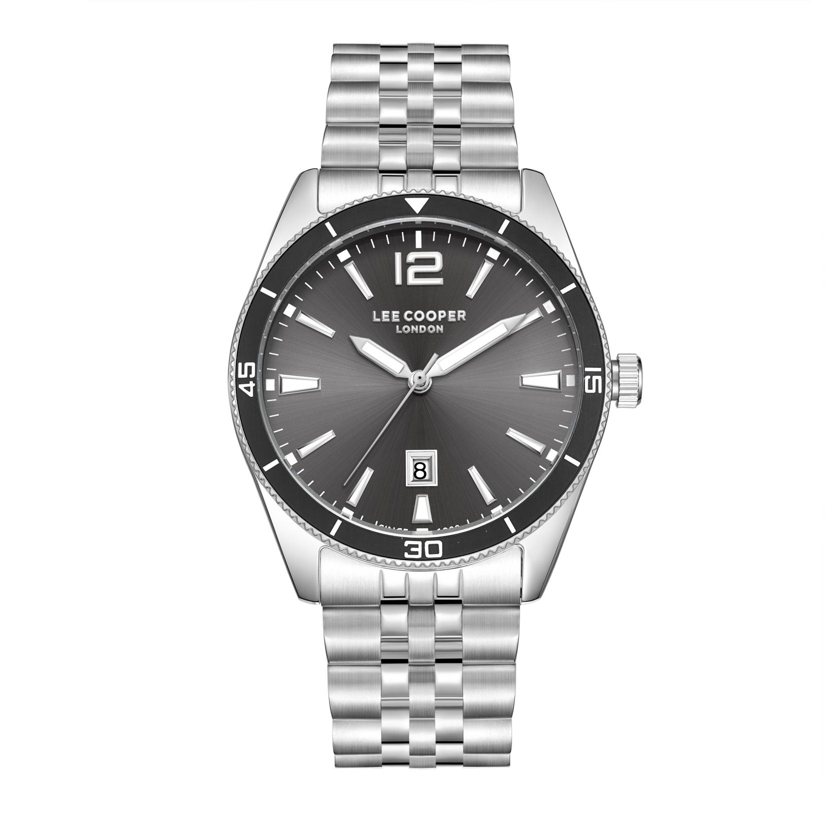 Lee Cooper sat LC08281.350, Crno kućište, Srebrne boje