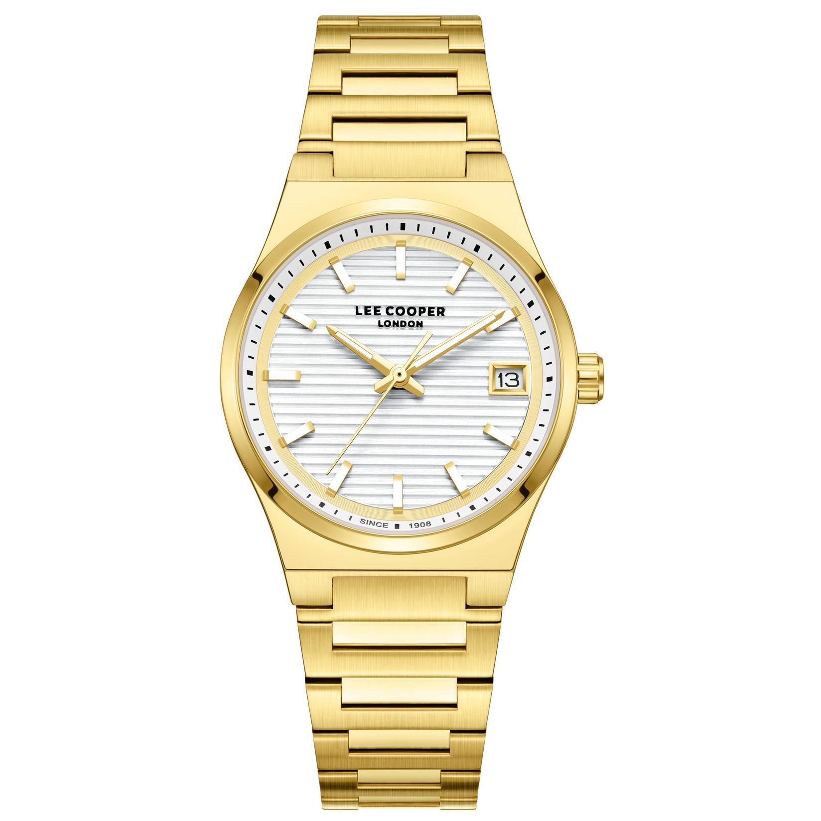 Lee Cooper Ženski sat LC08289.130, Srebrno kućište, Zlatne boje