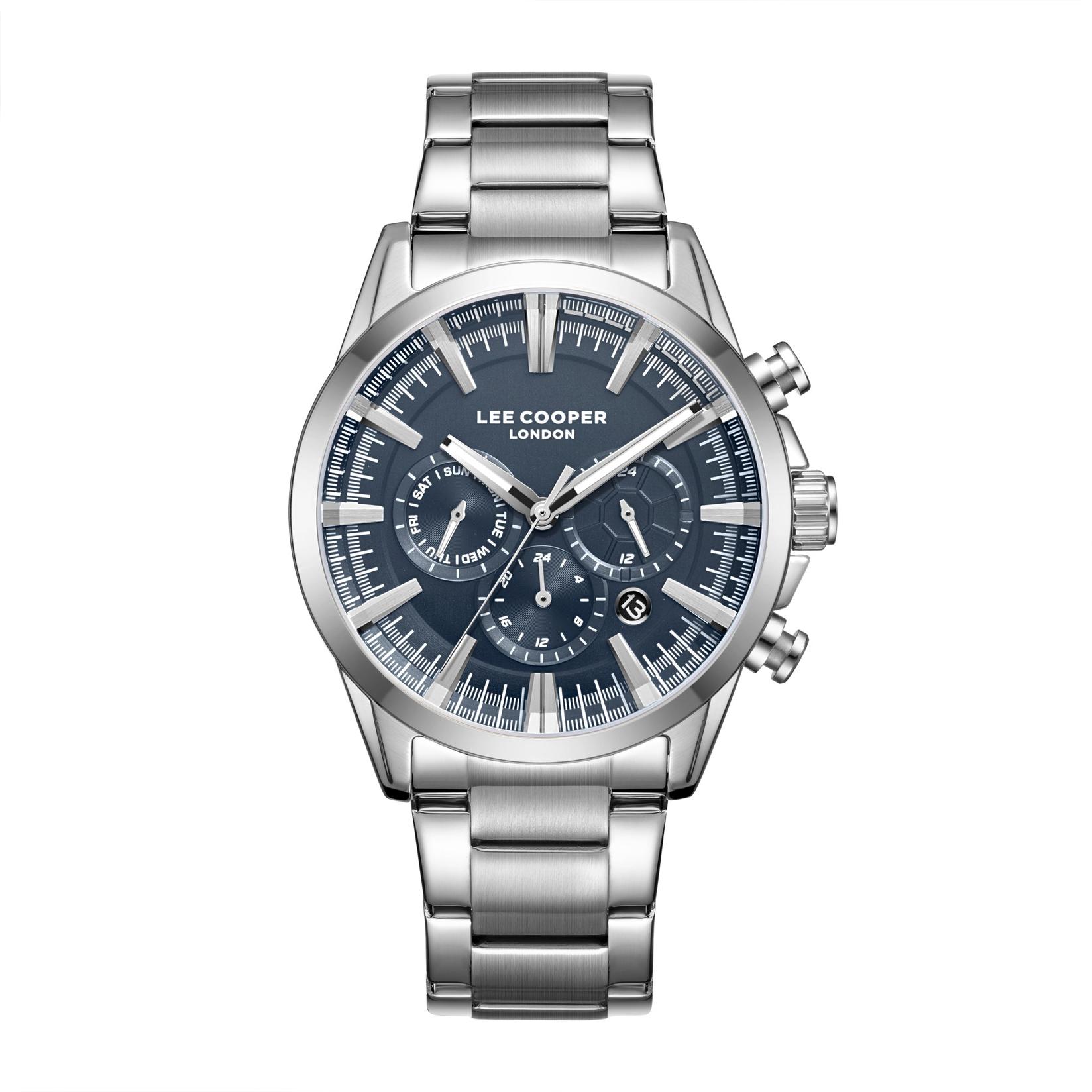 Lee Cooper Muški sat LC08305.390, Teget kućište, Srebrne boje