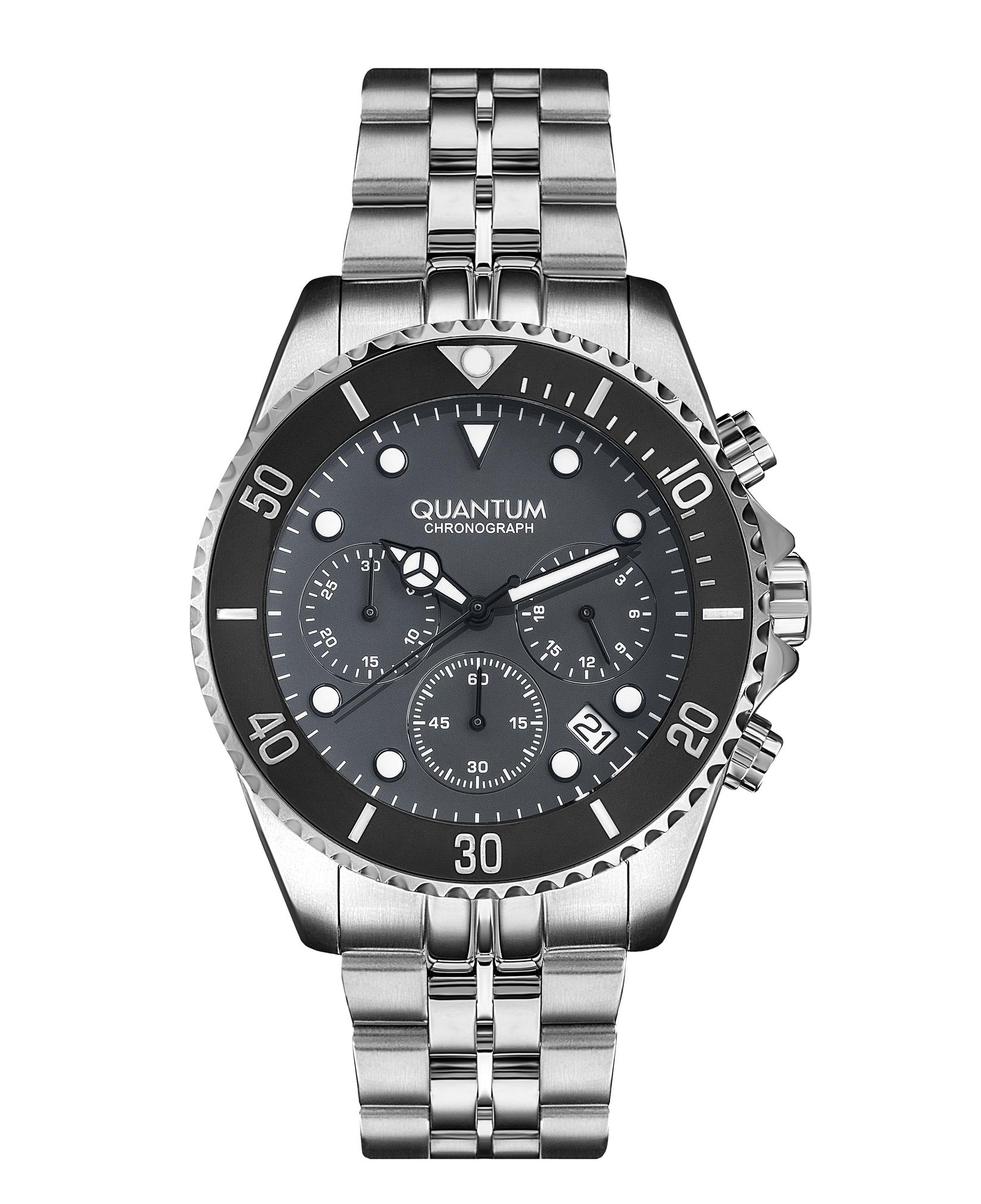 Quantum Muški sat PWG 930.350, Crno kućište, Srebrne boje