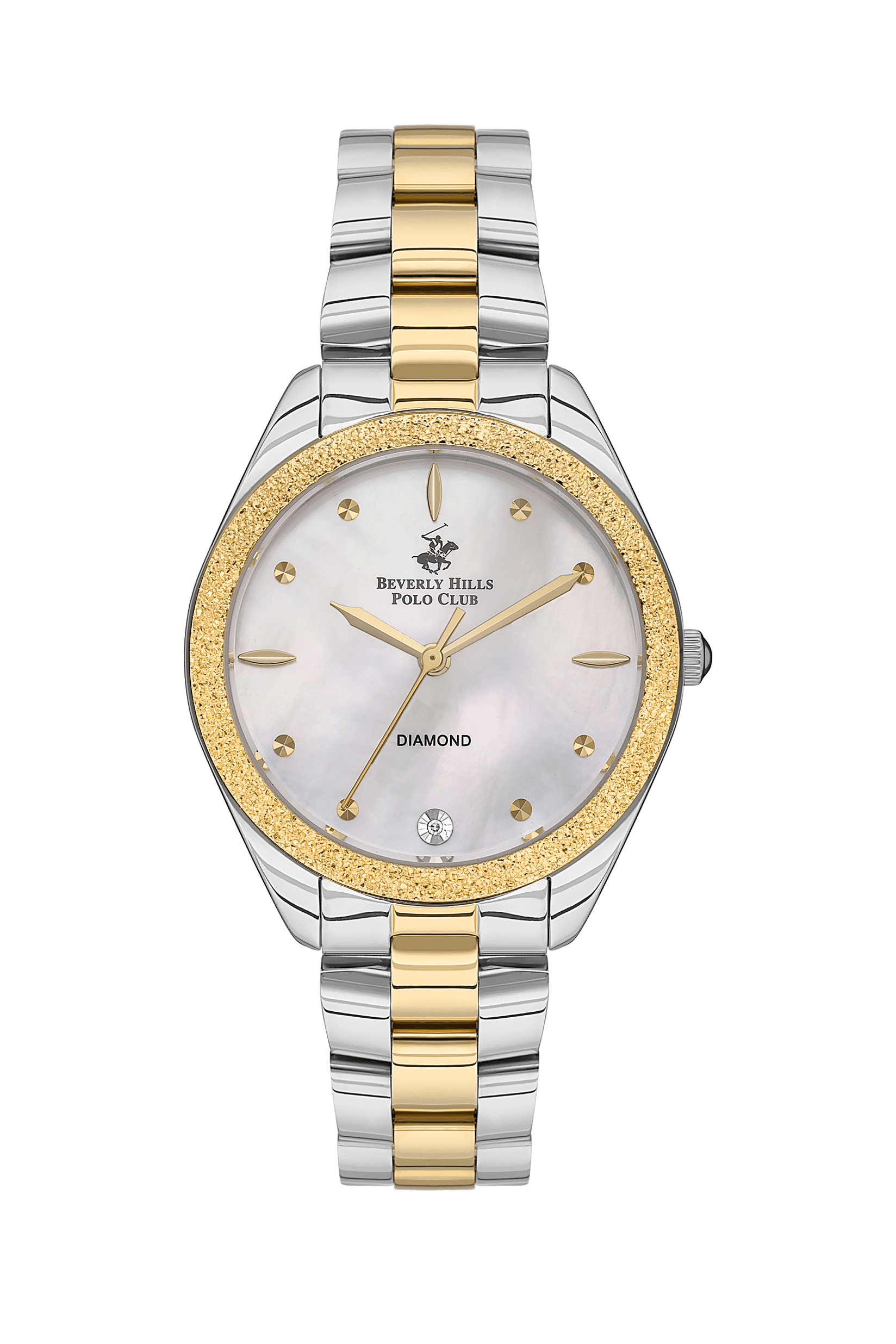 BEVERLY HILLS POLO CLUB Ženski ručni sat, Kvarcni mehanizam, 35mm, Sedefasto kućište, Srebrne boje, BP3564C.220