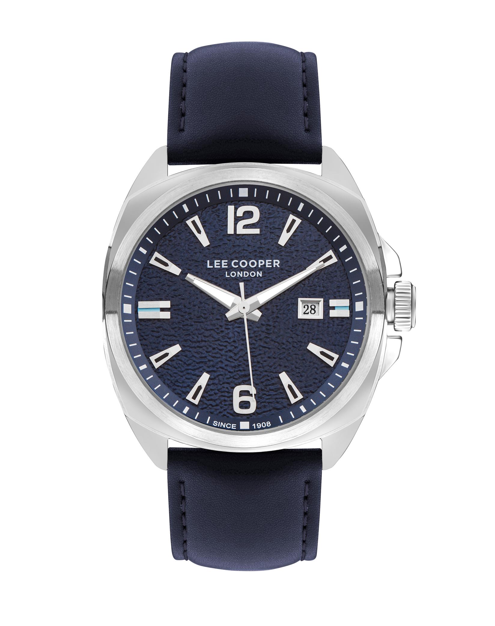 LEE COOPER Muški ručni sat, Kvarcni mehanizam, 45mm, Teget kućište, Teget, LC07858.399