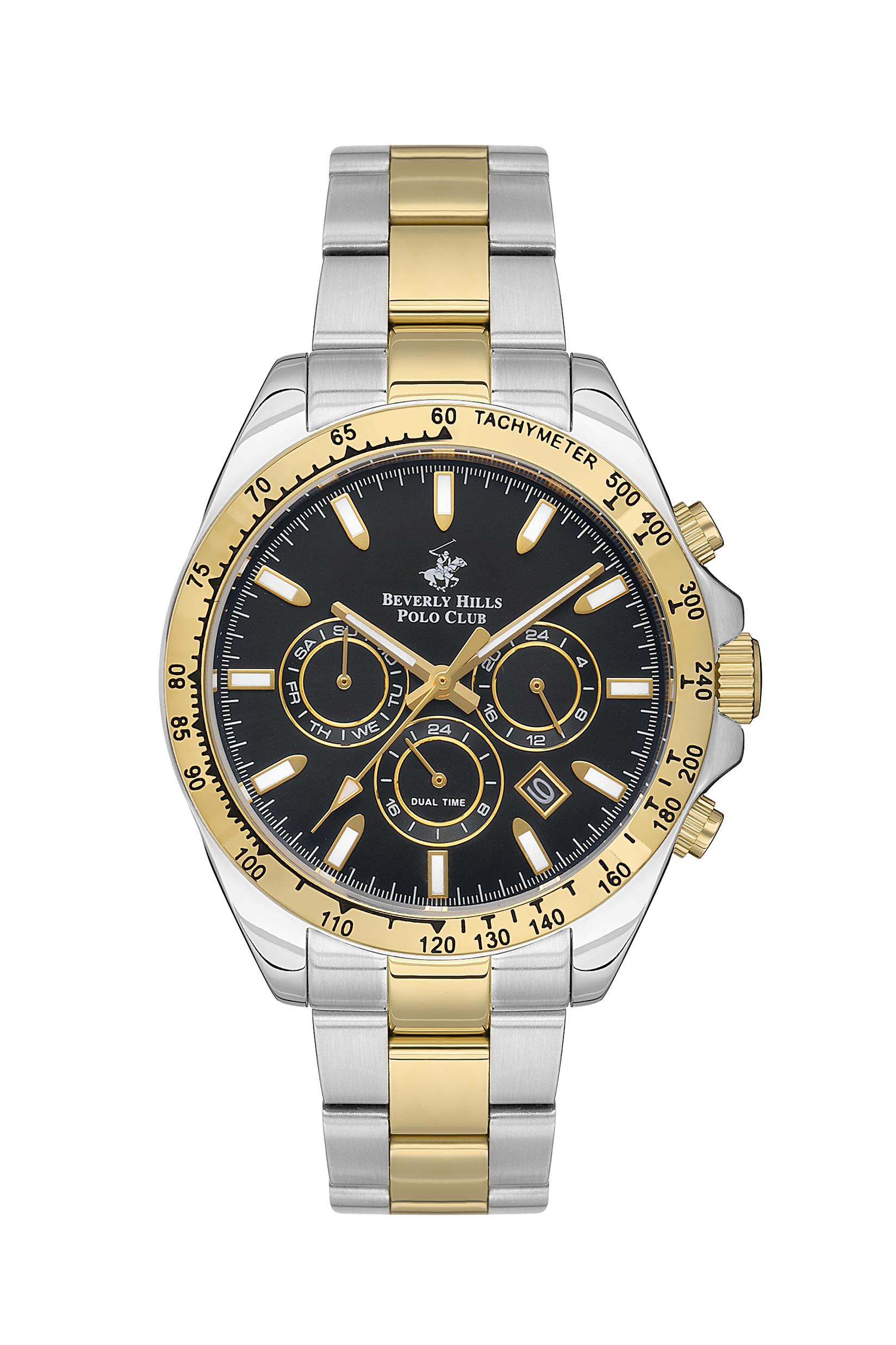 BEVERLY HILLS POLO CLUB Muški ručni sat BP3127X.250, Zlatno-srebrne boje