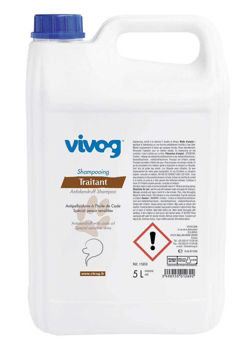 Vivog Medicinski šampon za pse za perut, 5 l