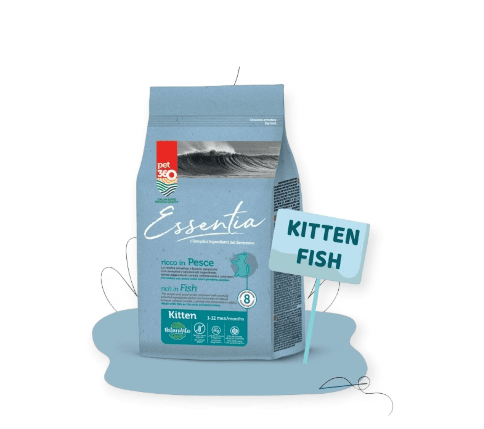 Selected image for PET360 Eseentia kitten Kompletna hrana za mačice, Sa ukusom ribe, 300g