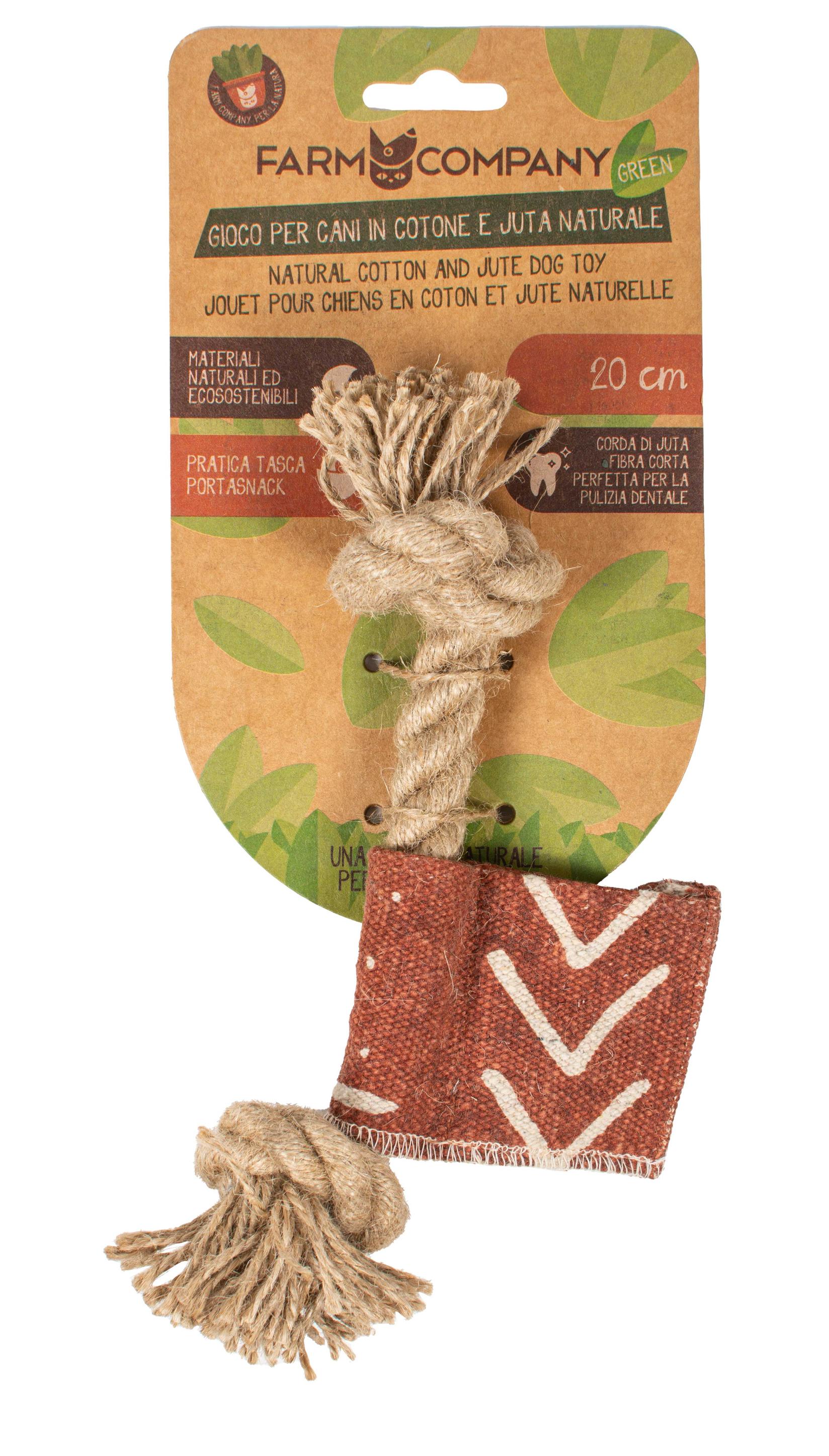 Farm Company Kanap za psa sa dva čvora i platnenom krpom, 20 cm, Bež