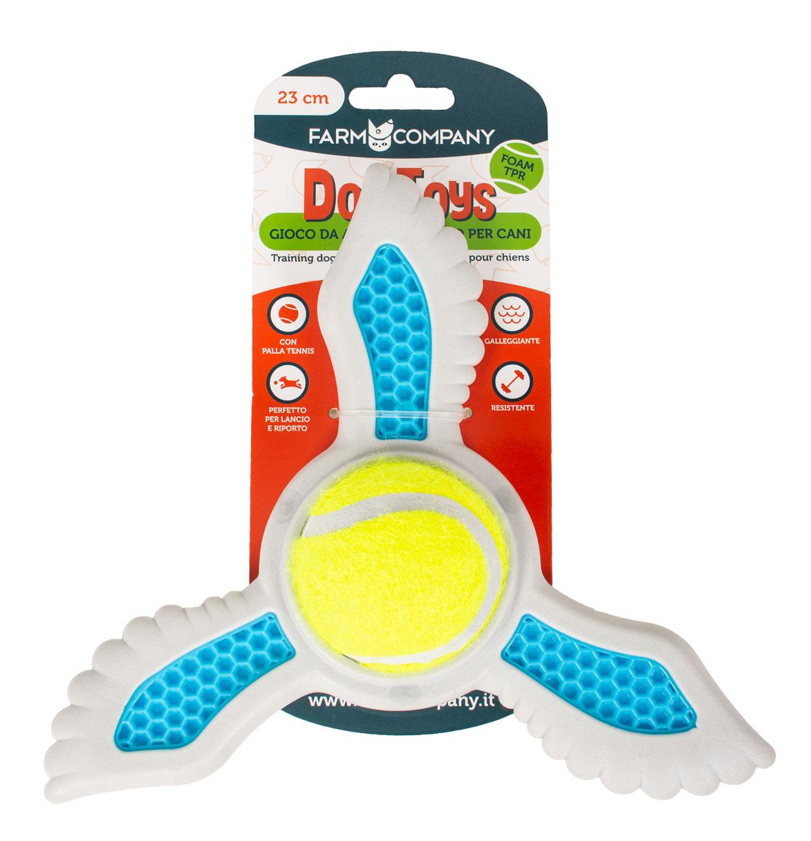 Farm Company Igračka za pse u obliku frizbija, 23 cm, Žuto-plava