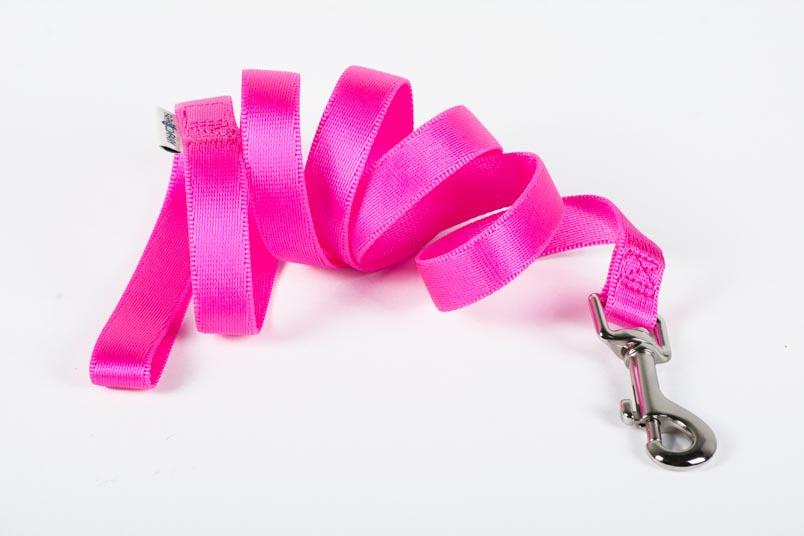 Povodac za pse XS, 1x120cm, Sa metalnim karabinjerom, Roze