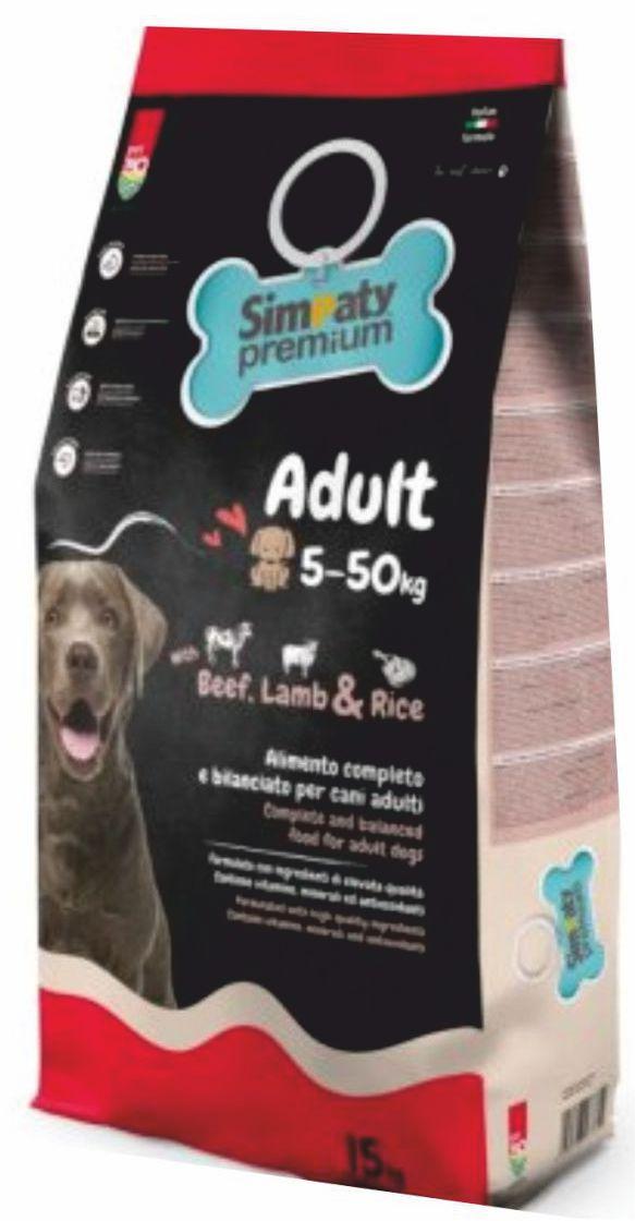 Simpaty Suva hrana za odrasle pse Premium, Jagnjetina i teletina, 15kg