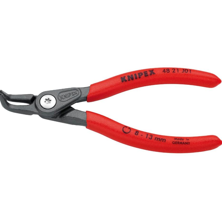 KNIPEX Precizna klešta za sigurnosne unutrašnje prstenove 130 mm 48 21 J01 crvena