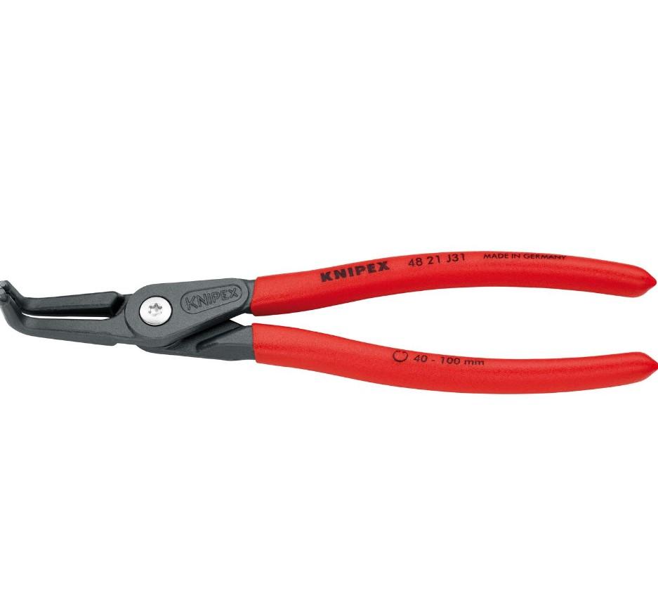 KNIPEX Precizna klešta za sigurnosne unutrašnje prstenove 210 mm 48 21 J31 crvena
