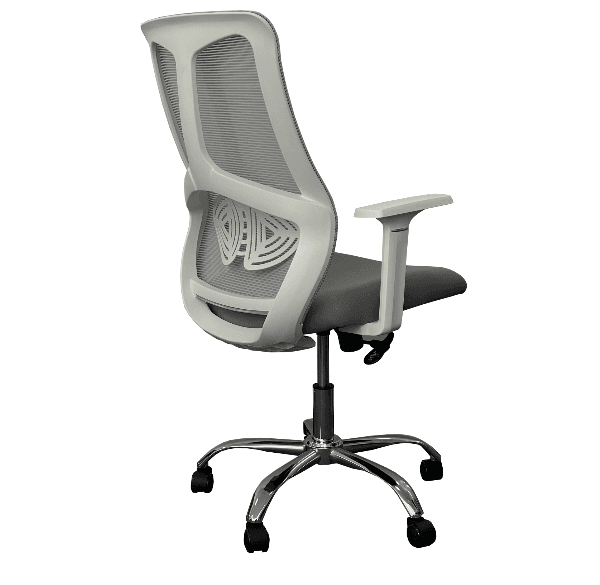 ANJI FURNITURE Kancelarijska stolica Star White Chrome, Siva