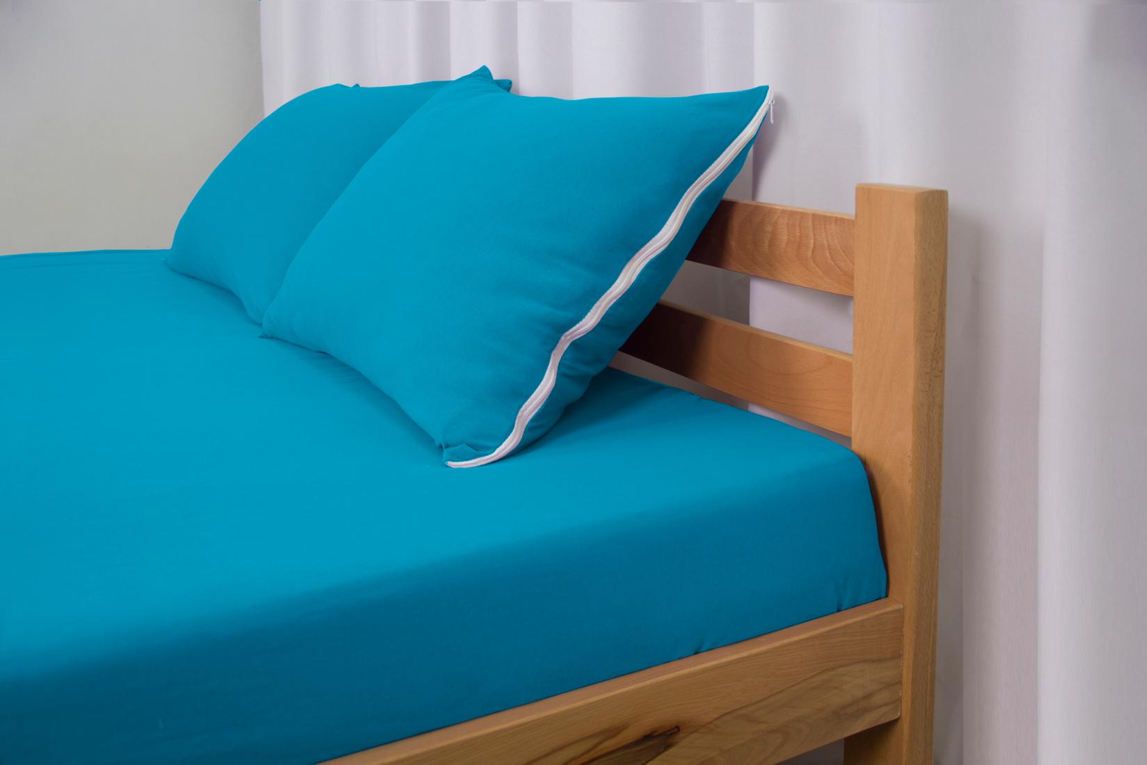 Manjatex Čaršaf sa lastišem, Za dušek od 30cm,100x200cm, Svetloplavi