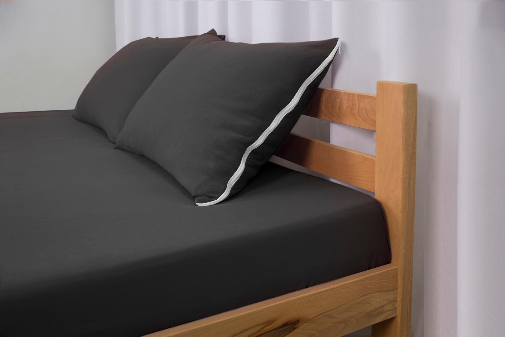 Manjatex Čaršaf sa lastišem, Za dušek od 25cm,140x200cm, Tamnosivi