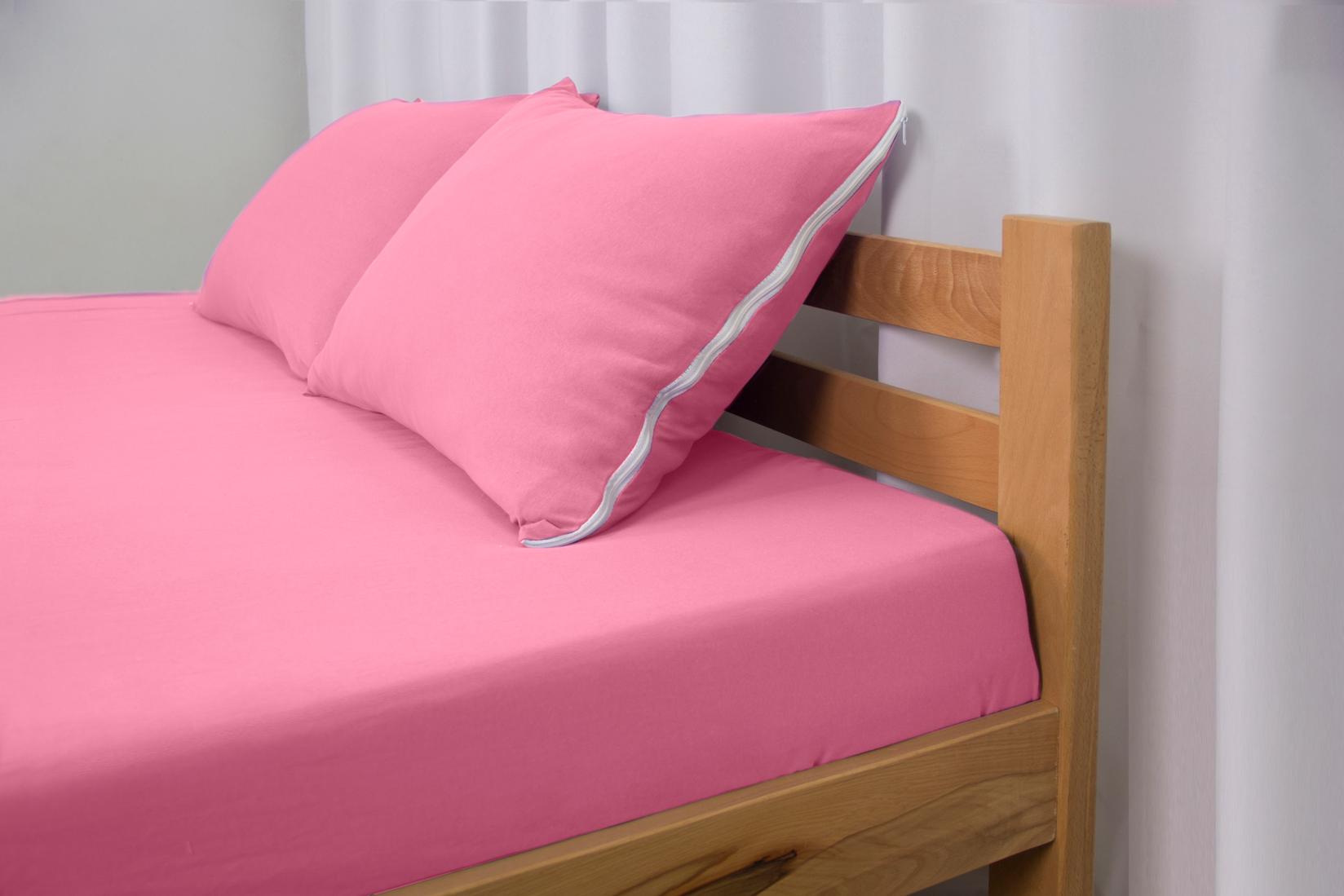 Manjatex Čaršaf sa lastišem, Za dušek od 30cm,180x200cm, Roze