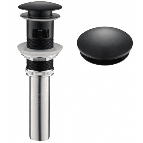 Ceramica Lux Sifon Lux Art Klik-klak, Sa prelivom, Mat crni