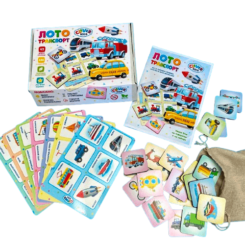 CLEVER KIDS Edukativna igra Drvene loto Transport