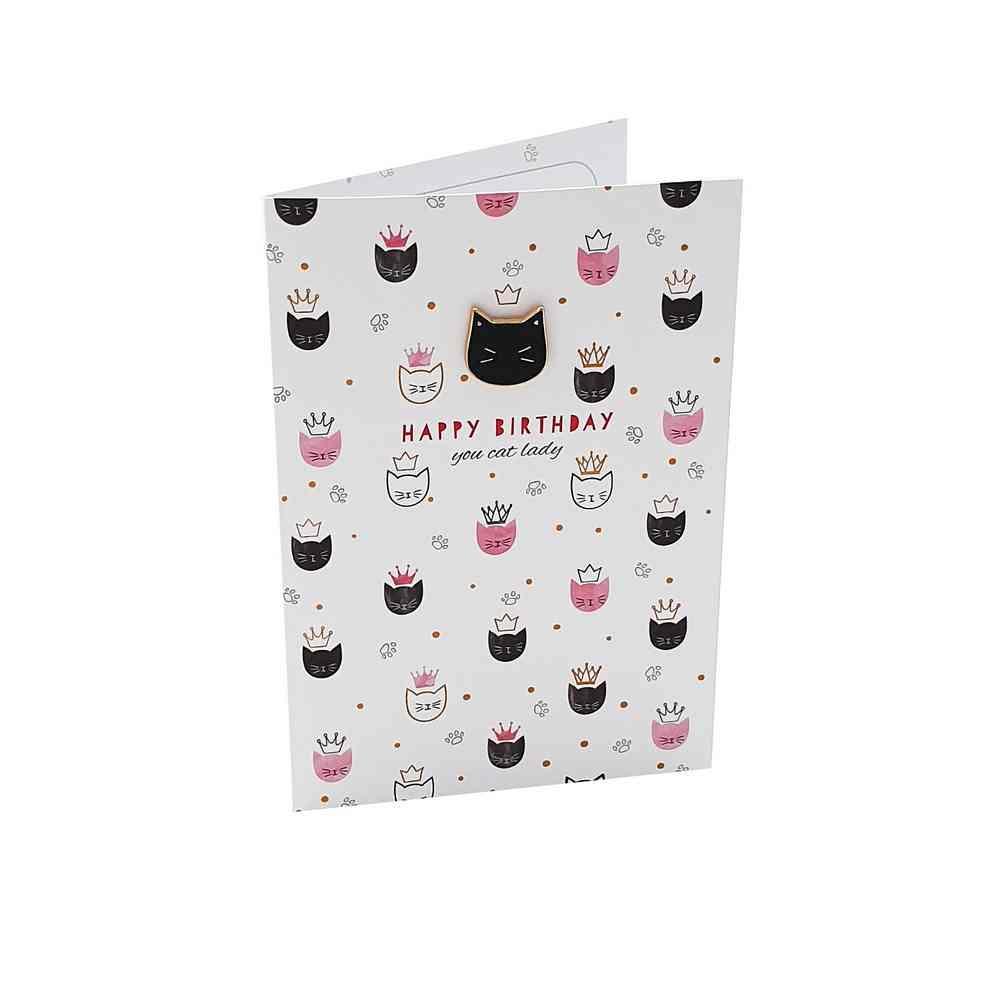 Čestitka sa Maca značkom - Happy Birthday You Cat Lady